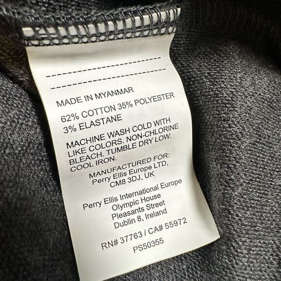 NWT Perry Ellis Men’s Blue Micro Stripe Long Sleeve Sweater Sweatshirt - Medium - Picture 6 of 6